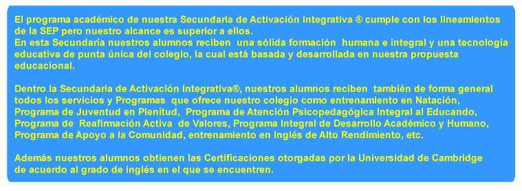 Secundaria de Activaci&oacute;n Integral